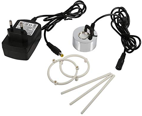 24V Ultraschall Mist Maker Fogger Wasserbrunnen Teich Zerstäuber Luftbefeuchter mit Adapter für Wohnzimmer Toilette Dekoration Aquarium Hydroponic Garden Lawn Pond(EU)