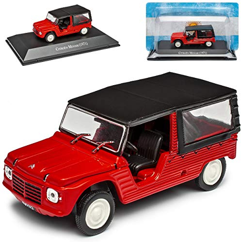 Citroen Mehari Rot 1968-1987 mit Sockel 1/43 DeAgostini Modell Auto