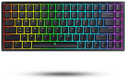 DREVO Gramr V2 Te Clavier mécanique 84 Touches Commutateur Bleu rétroéclairé RGB pour Le Gaming TKL 75% câble USB US Layout