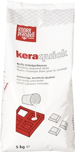 5 kg Keramikgips Keraquick für Formen und Formen in Relief, weißes Keramikpulver