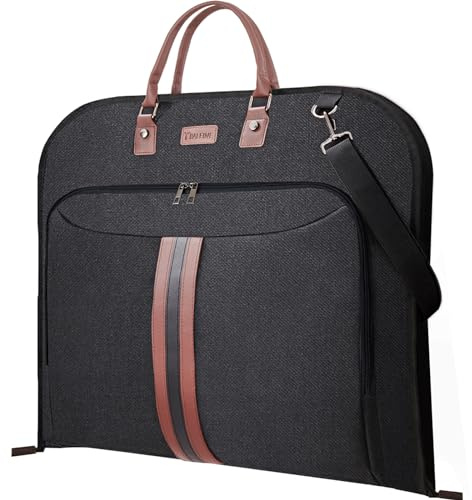 BALEINE Travel Garment Bag, Travel Suit Bag for Men, 42'' Waterproof Carry on Garment Bag for Hanging Clothes, Garment Duffel Bag for Travel Business (Black)