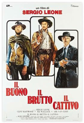 Filmposter The Good, The Bad And The Ugly, Leinwand-Poster, Wandkunst, Dekor, Bild, Gemälde für Wohnzimmer, Schlafzimmer, Dekoration, ungerahmt, 40 x 60 cm