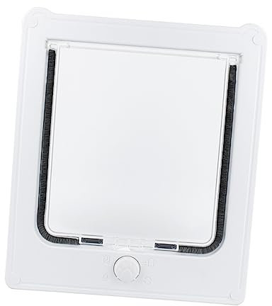 BESPORTBLE Professional Pet Door Cat Dog Safe Entry Scratch-proof Interior Mesh Screen White 10.8x9.25 Inches