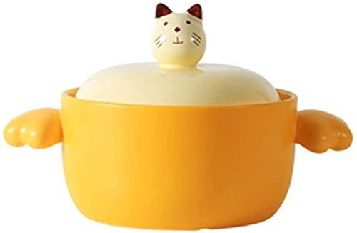 YSZWIN Simpatico Cartone Animato Casseruola in Ceramica ad Alta Temperatura Pentola di Argilla Utensili da Cucina sani