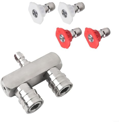 Floweringbeter 2-in-1 Dual-Hochdruckreiniger-Düse, 1/4-Zoll-Schnellanschluss, 5000 PSI, Hochdruckreiniger-Spitzen für Hochdruck-Reinigungsschlauch