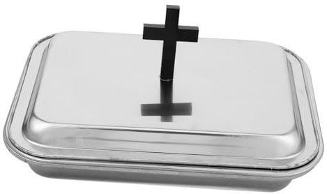 TOPPERFUN 1ensemble Plateau Acier Pour Avec Support De Verres De Communion Multi-usages Pour Églises Et Réunions Familiales