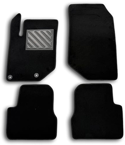 Fußmatten für Opel Mokka B ab 2020, passgenau, rutschfest, verstärkter Absatzschoner aus Gummi, Befestigungsknöpfe