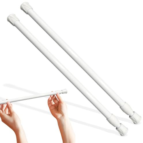 YAYNO 2pcs Barra de Tensión Telescópica Barra Extensible Barra de Tensión para Cortina de Ducha o Marco de Puerta Barra de Aluminio Ajustable y Extensible,sin Taladro ni Tornillos de Fácil Montaje