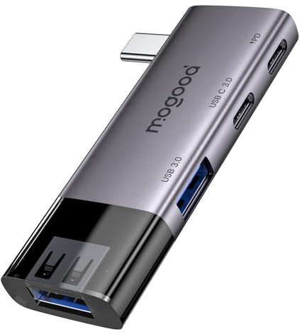 MOGOOD USB C Hub 5Gbps, 100W USB 3.0 Hub Multi USB Port Expander, USB C Splitter Multiport Adapter pour Ordinateur Portable, PC de Bureau, Xbox, PS5, Souris, Clavier et Plus Encore.