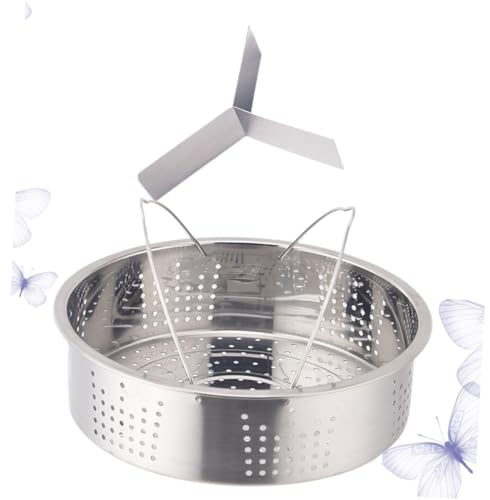 HOODANCOS Cestillo Olla de Acero Inoxidable Doble Asa para Vaporera de Gran Capacidad, Adecuado para Cocinar al Vapor en Ollas Eléctricas