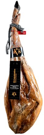 Jamón de Bellota Ibérico 50% Raza Ibérica | Pieza Entera | Etiqueta Roja Premium | Curación 24–36 Meses | Peso 9,8-10kg | Cerdos Criados en Libertad | Sabor Suave y Aroma Intenso Gourmet