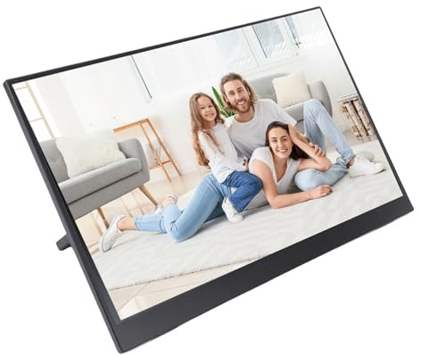 Aramox Schermo Portatile, Monitor da Viaggio con Display HD 1080P da 15,6 Pollici Connettività Wireless e USB-C con Supporto 2 Altoparlanti Integrati per PC Portatile