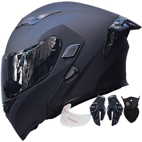 Byroads Casque Moto Modulable Homologué ECER 22.06 Anti-buée Double Visière Casque Scooter Bluetooth Slot Intégré Racing Ville/Voyage Léger Homme Femme M~XXL
