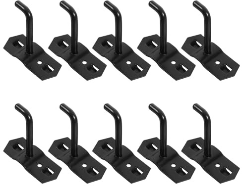 NUOBESTY Ganci per Pannelli Forati da Parete 10 Pezzi in Ferro 6mm Spessore 5cm Foro Quadrato Regolabile per Esposizione e Organizzazione Strumenti Industriali e Domestici