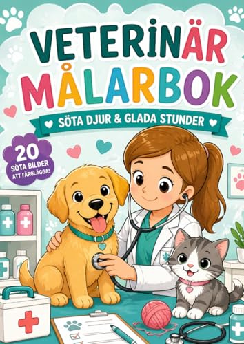 Målarbok: Söta Djur i Glada Stunder
