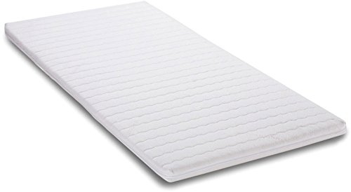 7dreams® Surmatelas avec rembourrage en mousse viscoélastique à froid – 6,5 cm de haut – Surmatelas orthopédique avec effet mousse à mémoire de forme (100 x 200 x 6,5 cm)