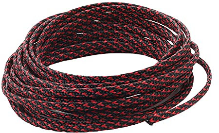 Othmro Manchon de Câble Gaine 5M Souple, Gaine Câble Tressée Extensible, Gestion des Câbles Rangement Tressée Fendue en Pet, Gestion de Câble Réglable, Protection Gestion des Câbles pour TV, PC, USB