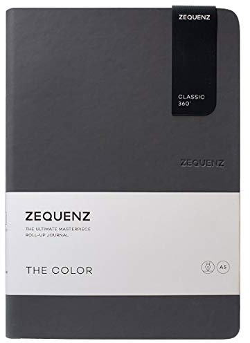 Zequenz The Color Notizbuch A5 Sturmgrau Gepunktet, 100 Blatt, 80 gsm, cremefarbenes Papier, 360° flachliegend, füllerfreundlich, Softcover | Weich gebunden, 14,81 x 11,9 cm, 100 Blatt/200 Seiten, Füllfederhalterfreundliches Papier