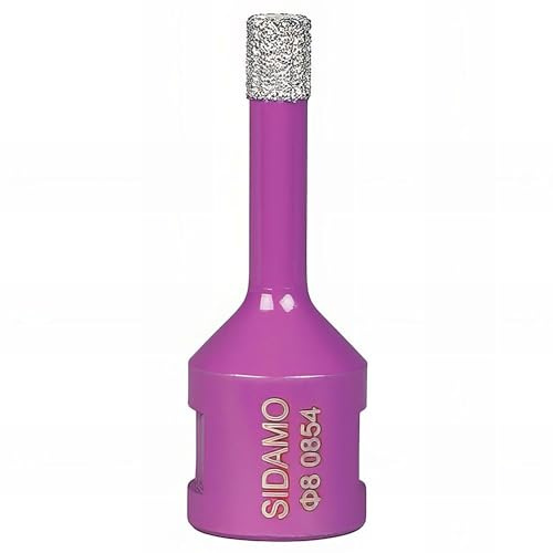 Trépan diamant à sec pour meuleuse M14 - D. 8 mm LU 35 mm - Céramique/Grès/Granit