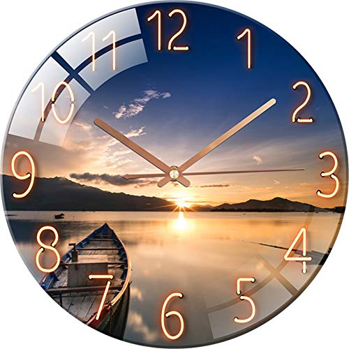 Wandnuhr mit Geräuscharmes,12 Zoll 30cm Wand Uhr,Wanduhr Lautlos, Galaxie Sternenhimmel Wall Clock Home Decor für Wohnzimmer Kinderzimmer (Stil C)