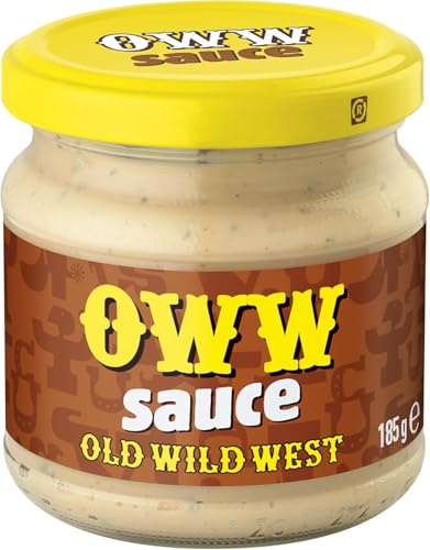 OLD WILD WEST Salsa, 3 vasetti da 185g (555g) | Salsa salata in vasetto in vetro, pratica per servizio e degustazione.