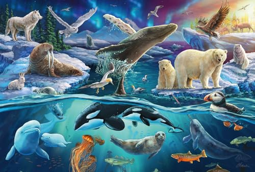 Schmidt Spiele 56484-Puzzle per bambini, motivo: animali nell'Artico, 150 pezzi, Animalier