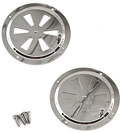 Ø5 Inch 316 Stainless Steel Round Air Vent Grille Cover Circular Ventilation Cover (2 Pieces)