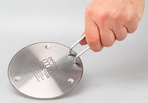 Adapter für Induktionsherd mit Füßen, 12 cm,Wärmeverteiler, Induktionsplatte, Adapterplatte für Induktionskochfelder Diffusor für Kochfeld
