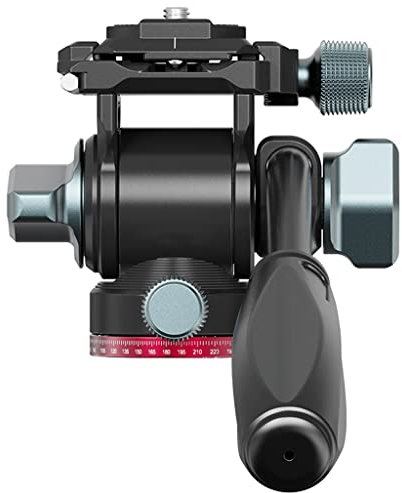 Panorama-Stativkopf, Hydraulikflüssigkeit, Video-Dämpfungskopf für Stativ, Einbeinstativ, Kamerahalter, Ständer, Mobile Spiegelreflexkamera, DSLR (schwarz 80 x 40 x 32 mm)