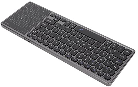 Airshi Teclado con Panel Táctil, Teclado Inalámbrico Plug and Play con Panel Táctil para Viajes (Gray)
