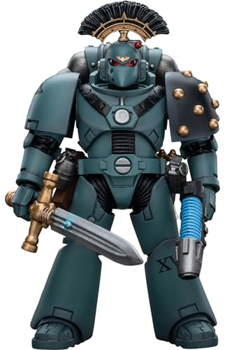 JOYTOY JT9466 40K 1/18 Action Figur Spielzeug, Sons of Horus MKVI Tactical Squad Sergeant with Power Sword, 4-Zoll Geschenk für Action Figure Enthusiasten und Sammler