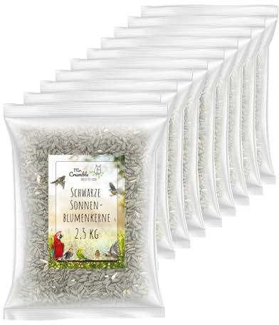 Schwarze Sonnenblumenkerne Vogelfutter 10 x 2,5 kg (25 kg)