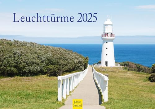 Edition Seidel Premium Kalender Leuchttürme 2025 Format DIN A3 Wandkalender Deutschland Malta Irland Frankreich Kanada Amerika Neuseeland Australien Leuchtturm Meer Küste