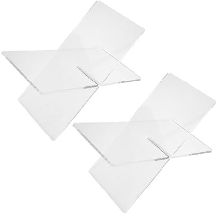 SHINEOFI 2 Stück Buchständer Aus Acryl in X-form Transparenter Buchhalter Zum Ausstellen Lesen Kochen Für Notenblätter Heimdekoration
