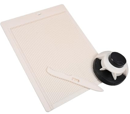 NUOBESTY Planche de Notation Papier Artisanale pour Pliage et Rainage, Outil Léger en Abs, Tableau Score Multifonction pour Loisirs Créatifs, Scrapbooking, Fabrication D’enveloppes, Usage