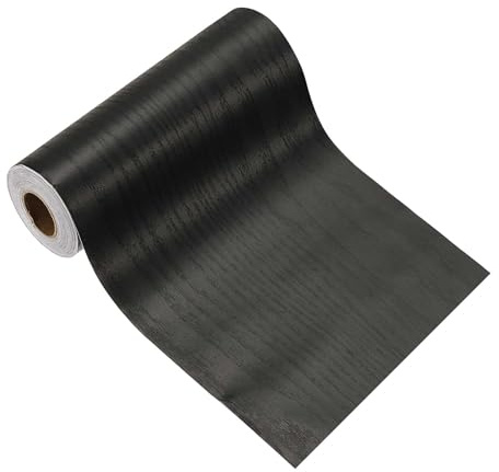 PATIKIL Rotolo Nastro per Riparazioni Effetto Legno 5cm x 10m, Pellicola Adesiva Legno Riparazione Autoadesivo Texture Realistico per Mobili Armadi Pavimenti Pareti, Venature Legno Nero