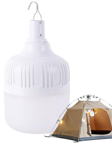 Rrlihjgu Bombilla Recargable, Lámparas LED De Camping,170w, 220w Bombilla De Reserva De Batería,Durabilidad Y Diseño Impermeable,Portátil,Unciona Con Pilas, Luz De Camping,Para Pescas Al Aire Libre