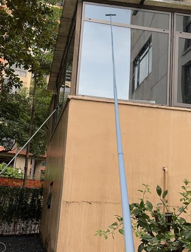 Lavavetri Tergivetri Puliscivetri Strumenti per il lavaggio dei vetri per finestre difficili da raggiungere, kit di pulizia per vetri estensibile super leggero da 15 m, 12, 11, 8, 6, 4, 2 metri(4m/13.