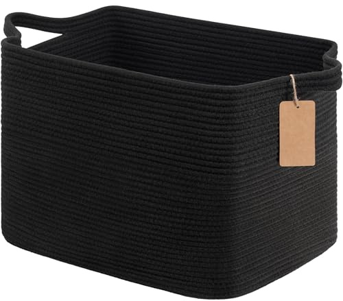 TIMEYARD 50L Deckenkorb Geflochten Aufbewahrungskorb 46x36x30cm Schwarz