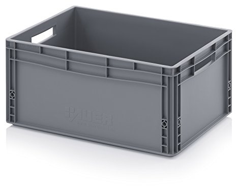Solent Plastics Auer Packaging EG 64/27 Euro Container Solid Stacking 60 x 40 x 27cm