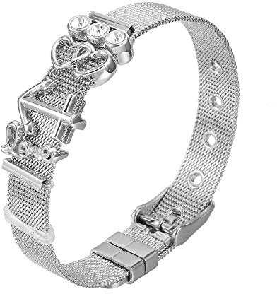 Heideman Armband Damen Mesh Charms Edelstahl Zirkonia | Funkelndes Alltagsschmuckstück für sie - hautfreundlich, nickelfrei, leicht und einfach zu kombinieren