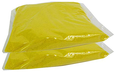 Ghisi Walter - Arena de colores para decoración, fina, 0,4-0,7 mm, 2 kg, color amarillo