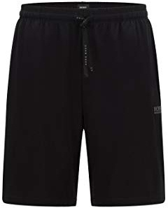 BOSS Herren Mix&Match Short CW Loungewear-Shorts aus Stretch-Baumwolle mit Logo-Stickerei,Black1,XL