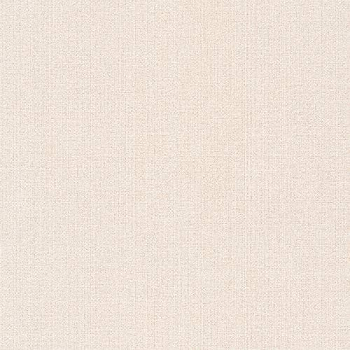 Nordische Tapete in Naturfarben | Leinen Vliestapete im Scandi Style in Crème Beige | Vlies Wandtapete in Leinenoptik dezent für Schlafzimmer