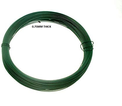 One Stop DIY Roll Of Garden/Fence Wire Green Plastic Coated 1.2 mm X 30 Metres NEW