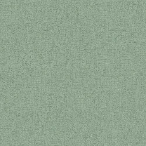 Papier peint vert moderne | Tapisserie verte pour couloir et cuisine | Papier peint uni intissé texturé pour chambre adulte