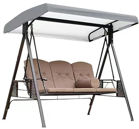 SJASD Toldo Balancin Jardin Exterior 2/3 Plazas,Toldo Recambio Balancin Jardin,Tela Impermeable Toldo de Repuesto,Toldos Columpio Jardin Telas para Toldos Universal