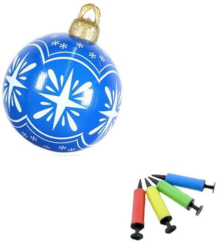 60 cm Weihnachtskugeln Weihnachtsbaumschmuck Weihnachtsschmuck für Zuhause im Freien PVC-Spielzeug-06,60 cm