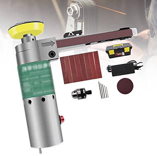 Herramientas de lijadora de banda eléctrica, máquina pulidora de aire, regulación de velocidad de siete niveles, bajo decibelio, para esmerilado y pulido, eliminación de óxido de metal, etc. (Size