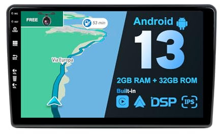 BXLIYER 9 Zoll Autoradio für FIAT Ducato/Citroen Jumper/Peugeot Boxer GPS Navigation - Wireless CarPlay Android Auto - Rückfahrkamera - Android 14 2 Din - DSP DAB Lenkradsteuerung Bluetooth 5.0